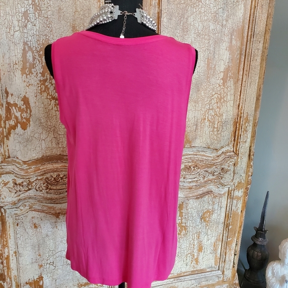 New Fuchsia Bright Pink Sleeveless Top XL - Picture 5 of 9